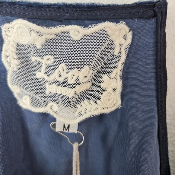 Love Johhny Was Meredith Velvet Cami Size Medium NWT Blue - Picture 3 of 6